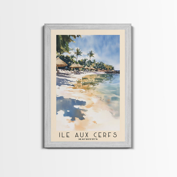 Ile aux Cerfs, Mauritius Watercolor Print, Vacation Gift, Mauritius Wall Art, Vacation Wall Art, Vacatation Memories, Beach Decor, Beach Or Lakehouse Art