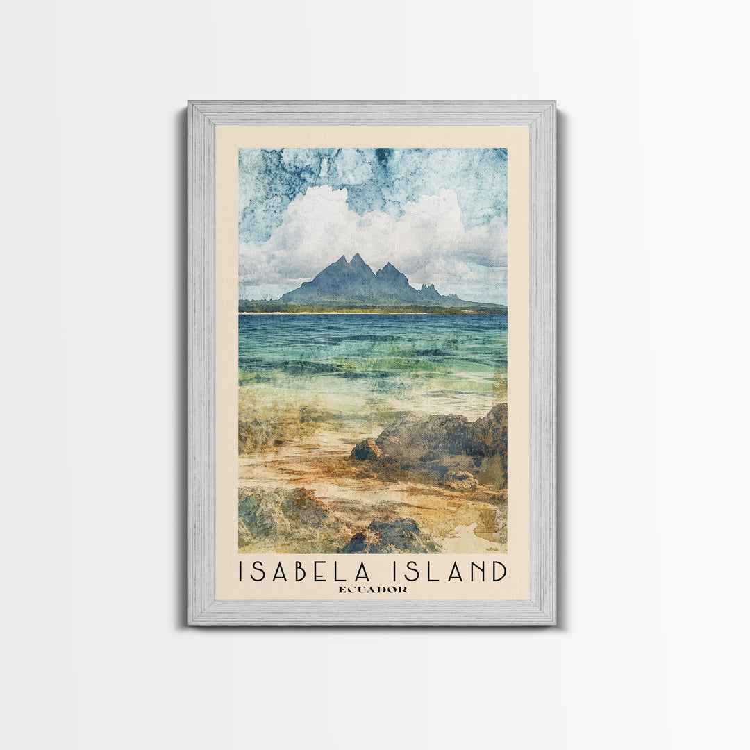 Isabela Island, Ecuador Watercolor Print, Vacation Gift, Ecuador Wall Art, Beach Painting, Beach Decor, Beach Or Lakehouse Art