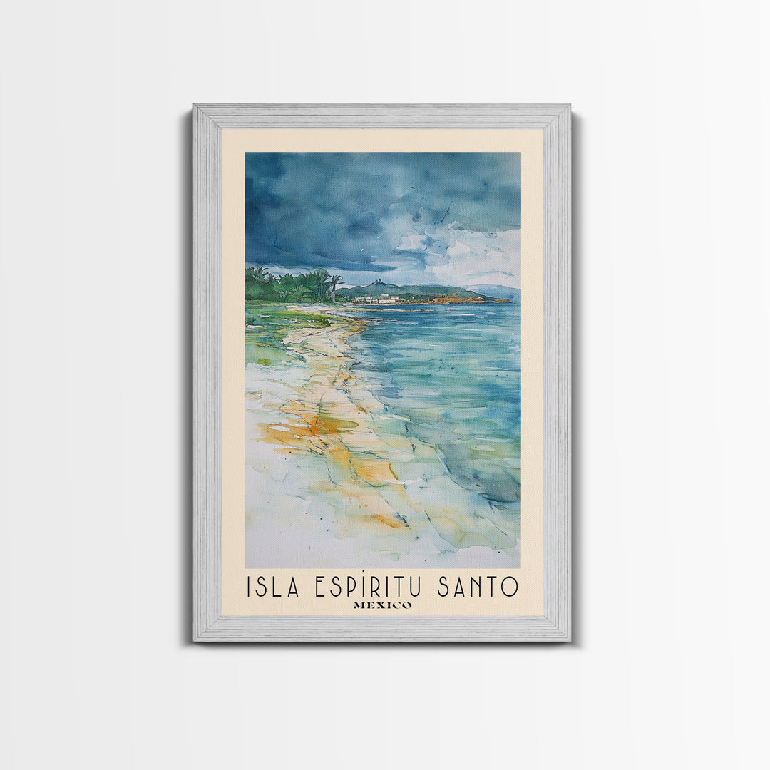 Isla Espíritu Santo, Mexico Watercolor Print, Vacation Gift, Mexico Wall Art, Vacation Wall Art, Vacatation Memories, Beach Decor, Beach Or Lakehouse Art