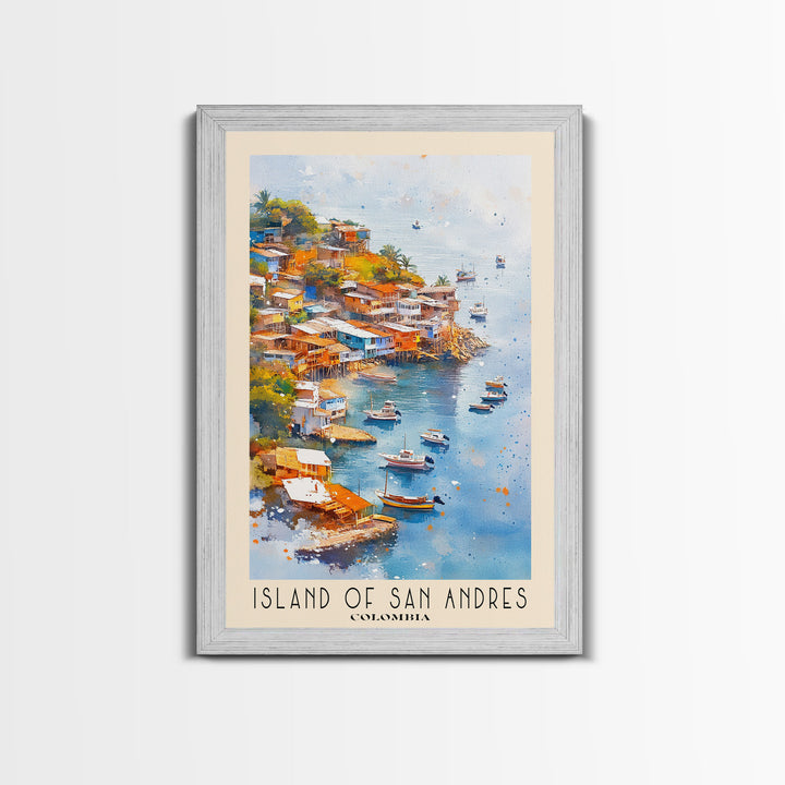 Island of San Andres, Colombia Watercolor Print, Vacation Gift, Colombia Wall Art, Beach Painting, Beach Decor, Beach Or Lakehouse Art