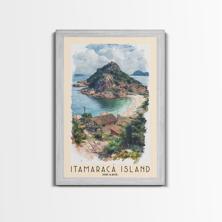 Itamaracá Island, Brazil Watercolor Print, Vacation Gift, Brazil Wall Art, Beach Painting, Beach Decor, Beach Or Lakehouse Art