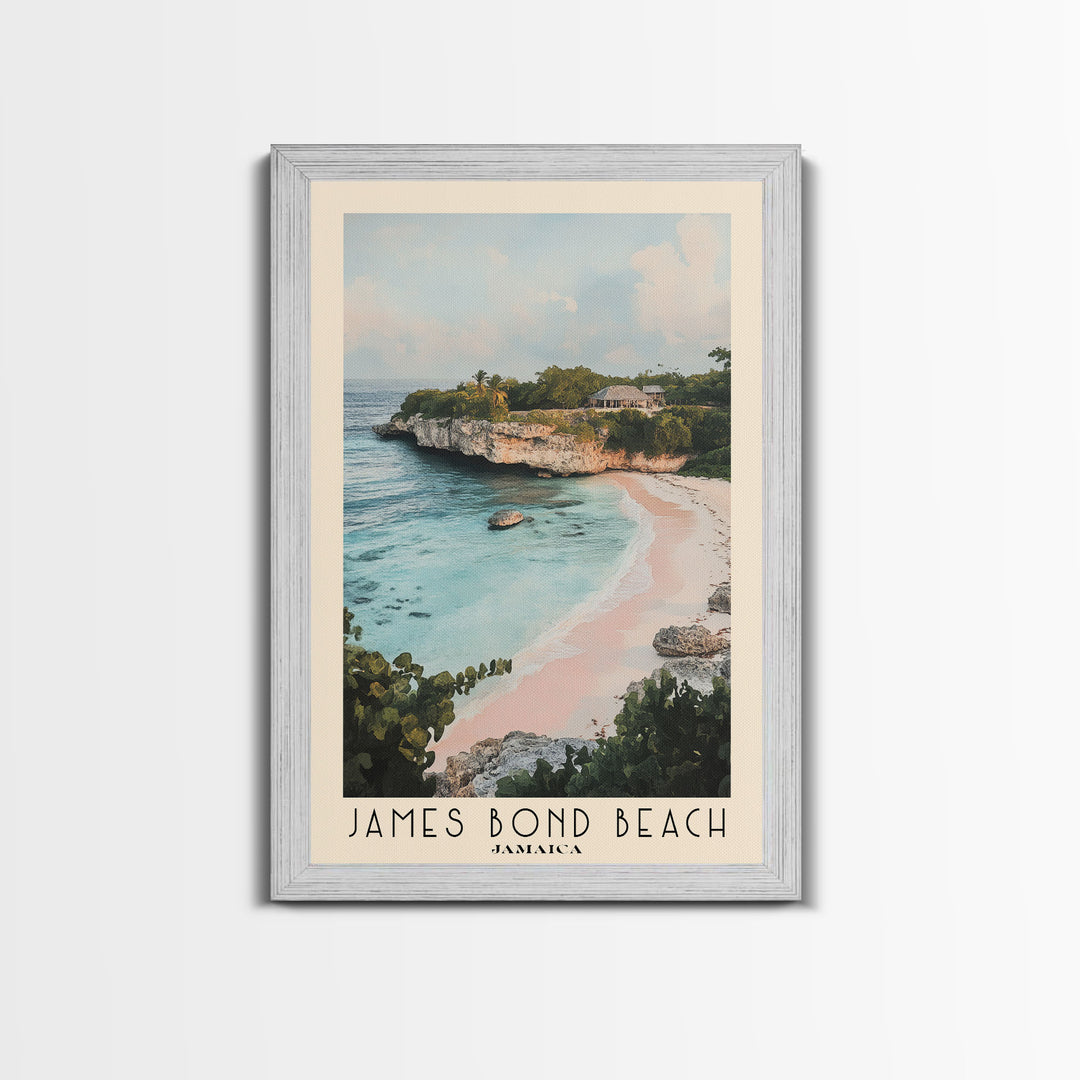 James Bond Beach, Jamaica Watercolor Print, Vacation Gift, Jamaica Wall Art, Vacation Wall Art, Vacatation Memories, Beach Decor, Beach Or Lakehouse Art