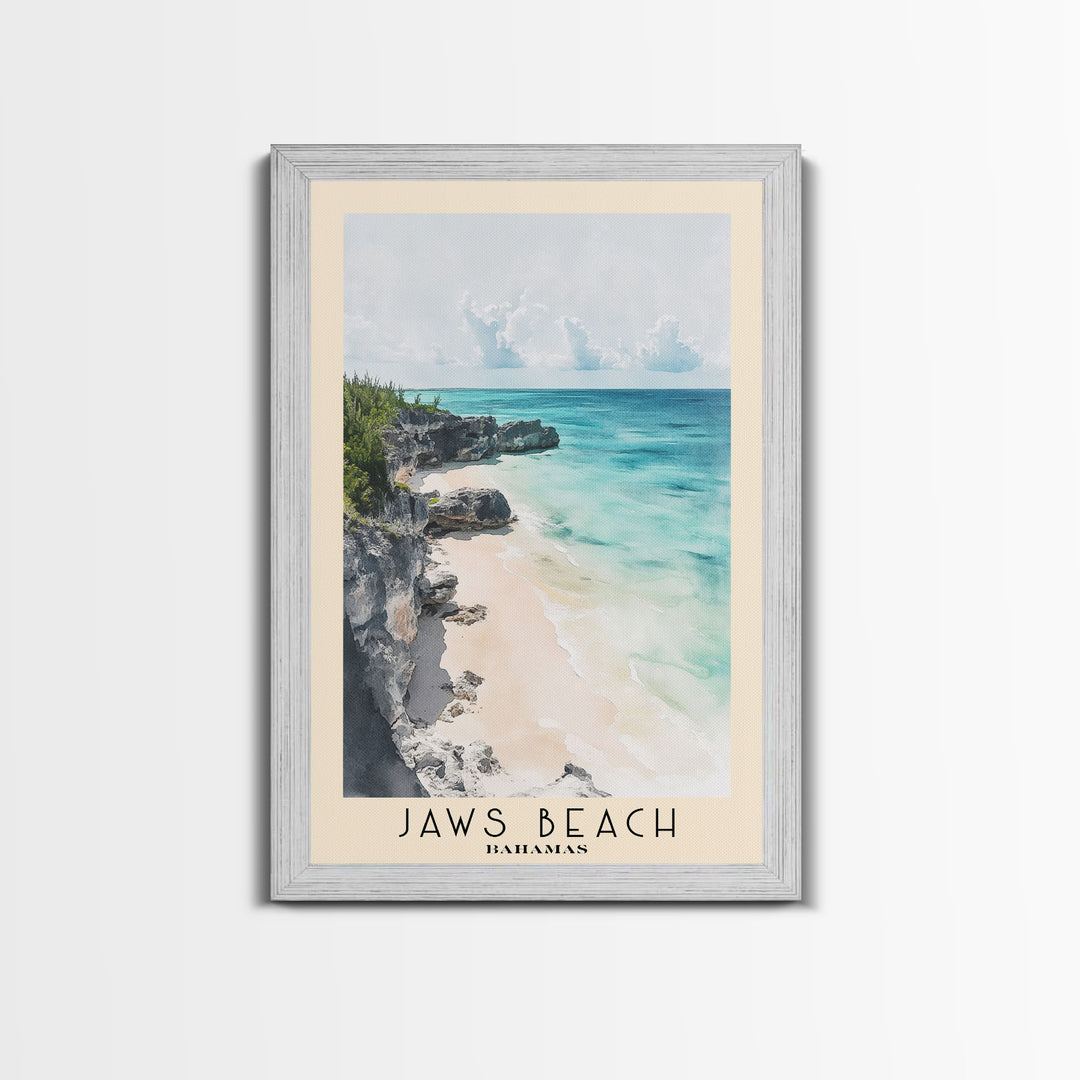 Jaws Beach, Bahamas Watercolor Print, Vacation Gift, Bahamas Wall Art, Beach Painting, Beach Decor, Beach Or Lakehouse Art