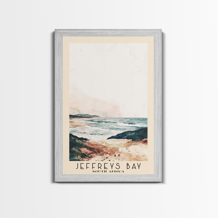 Jeffreys Bay, South Africa Watercolor Print, Vacation Gift, South Africa Wall Art, Beach Painting, Beach Decor, Large Wall Art, Wood Frame Art