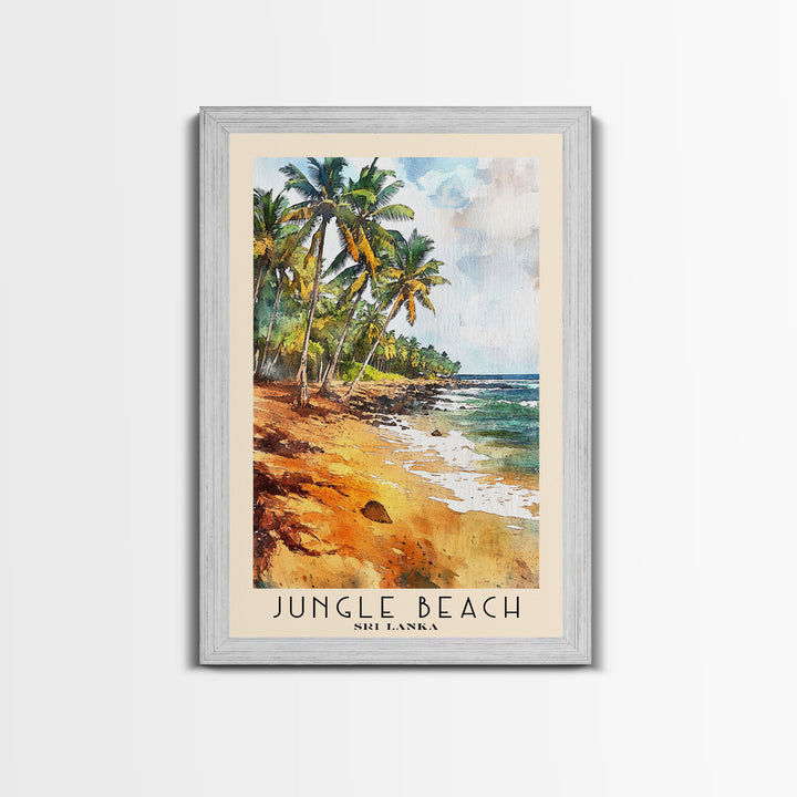 Jungle Beach, Sri Lanka Watercolor Print, Vacation Gift, Sri Lanka Wall Art, Vacation Wall Art, Vacatation Memories, Beach Decor, Beach Or Lakehouse Art