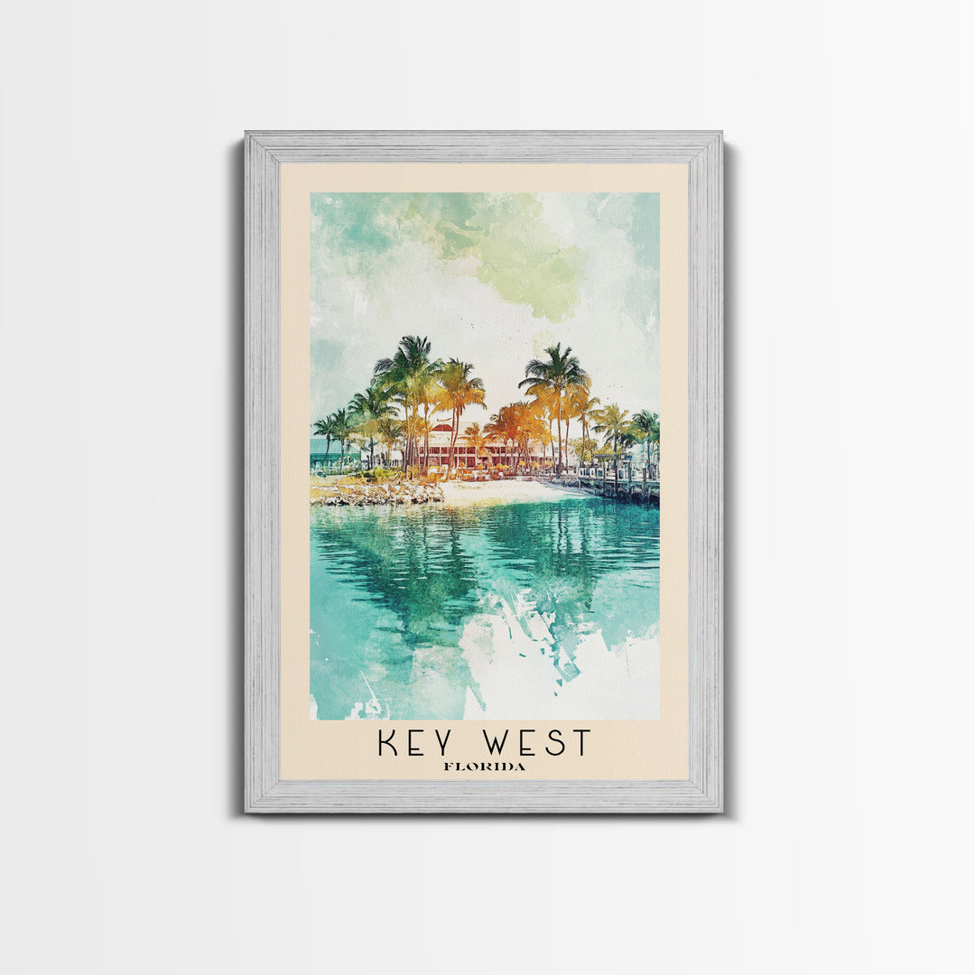 Key West, Florida Watercolor Beach Print, Vacation Gift, Florida Wall Art, Beach Painting, Beach Decor, Beach Painting