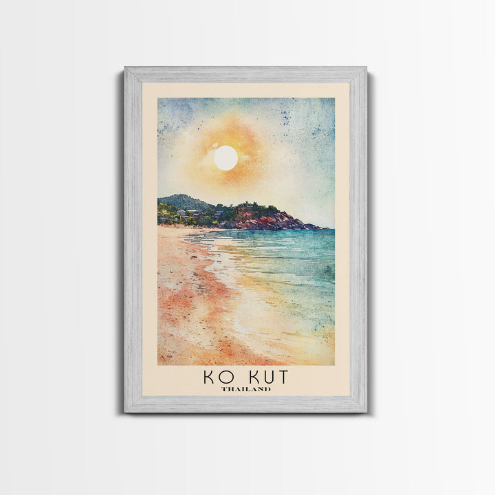 Ko Kut, Thailand Watercolor Print, Vacation Gift, Thailand Wall Art, Beach Painting, Beach Decor, Beach Or Lakehouse Art