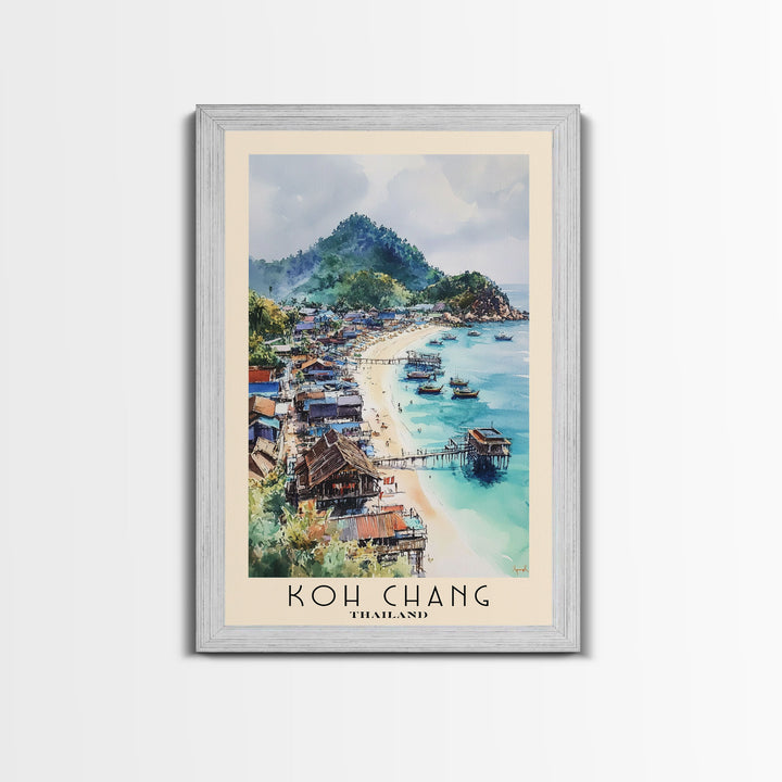 Koh Chang, Thailand Watercolor Print, Vacation Gift, Thailand Wall Art, Vacation Wall Art, Vacatation Memories, Beach Decor, Beach Or Lakehouse Art