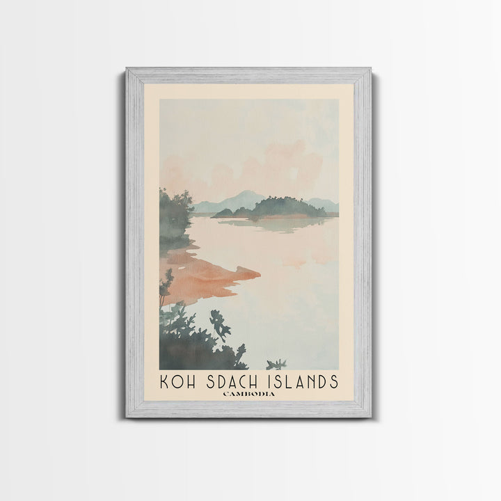 Koh Sdach Islands, Cambodia Watercolor Print, Vacation Gift, Cambodia Wall Art, Beach Painting, Beach Decor, Beach Or Lakehouse Art