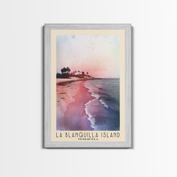 La Blanquilla Island, Venezuela Watercolor Print, Vacation Gift, Venezuela Wall Art, Beach Painting, Beach Decor, Beach Or Lakehouse Art