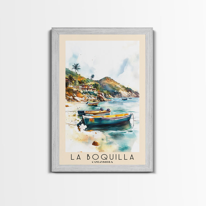 La Boquilla, Colombia Watercolor Beach Print, Vacation Gift, Colombia Wall Art, Beach Painting, Beach Decor, Beach Painting