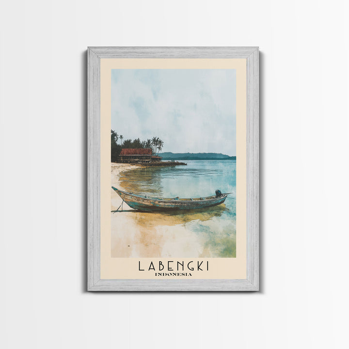 Labengki, Indonesia Watercolor Print, Vacation Gift, Indonesia Wall Art, Vacation Wall Art, Vacatation Memories, Beach Decor, Beach Or Lakehouse Art