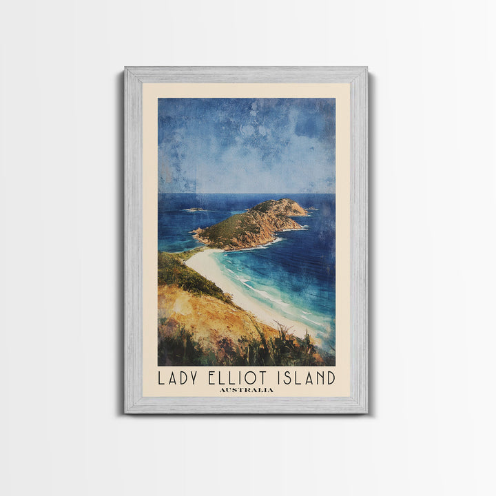 Lady Elliot Island, Australia Watercolor Print, Vacation Gift, Australia Wall Art, Beach Painting, Beach Decor, Beach Or Lakehouse Art