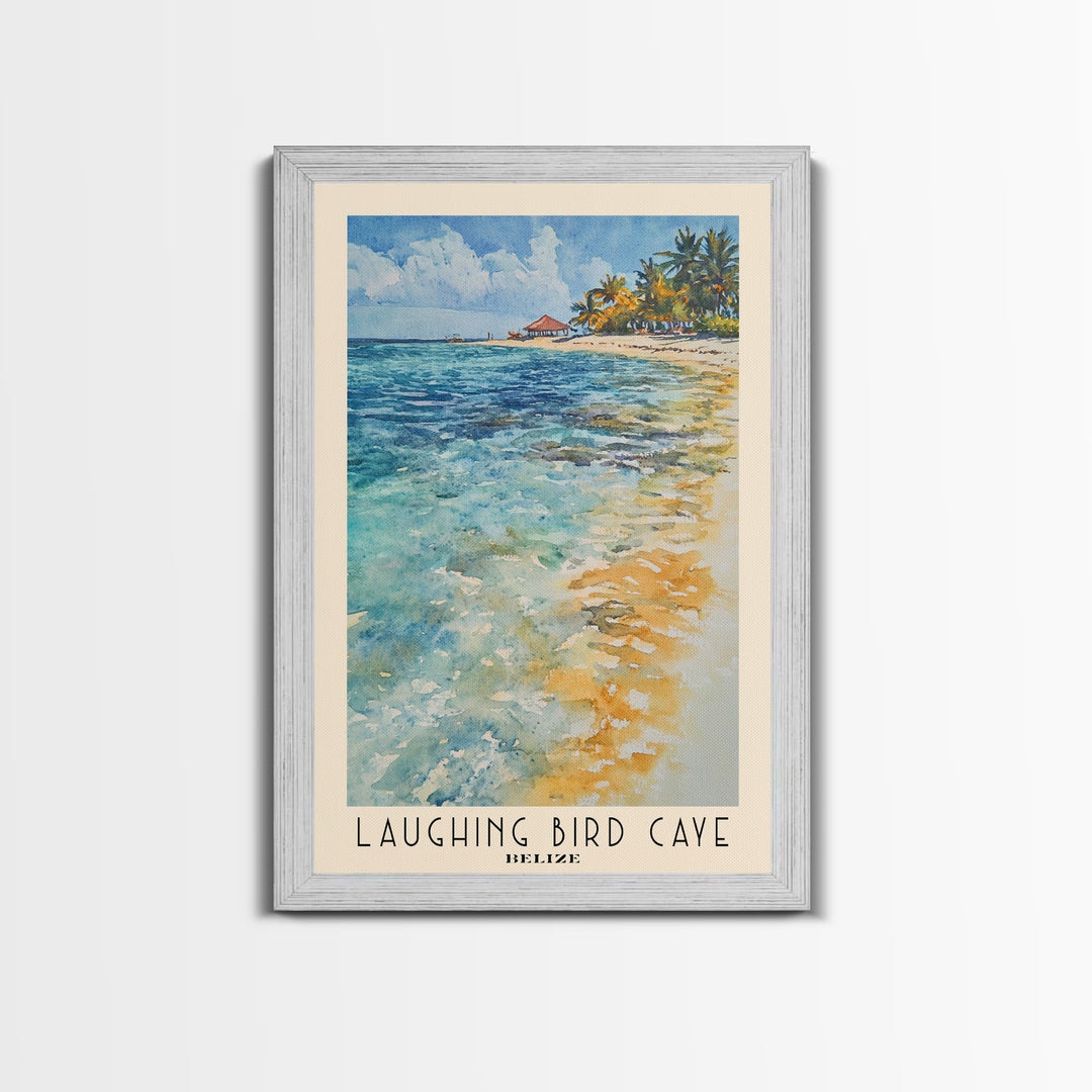 Laughing Bird Caye, Belize Watercolor Print, Vacation Gift, Belize Wall Art, Beach Painting, Beach Decor, Beach Or Lakehouse Art