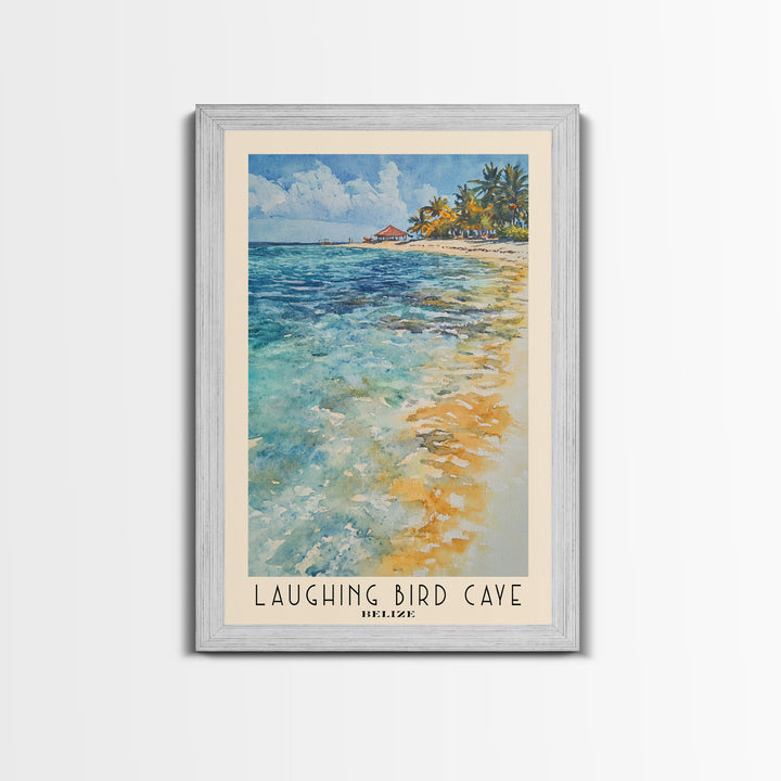 Laughing Bird Caye, Belize Watercolor Print, Vacation Gift, Belize Wall Art, Beach Painting, Beach Decor, Beach Or Lakehouse Art