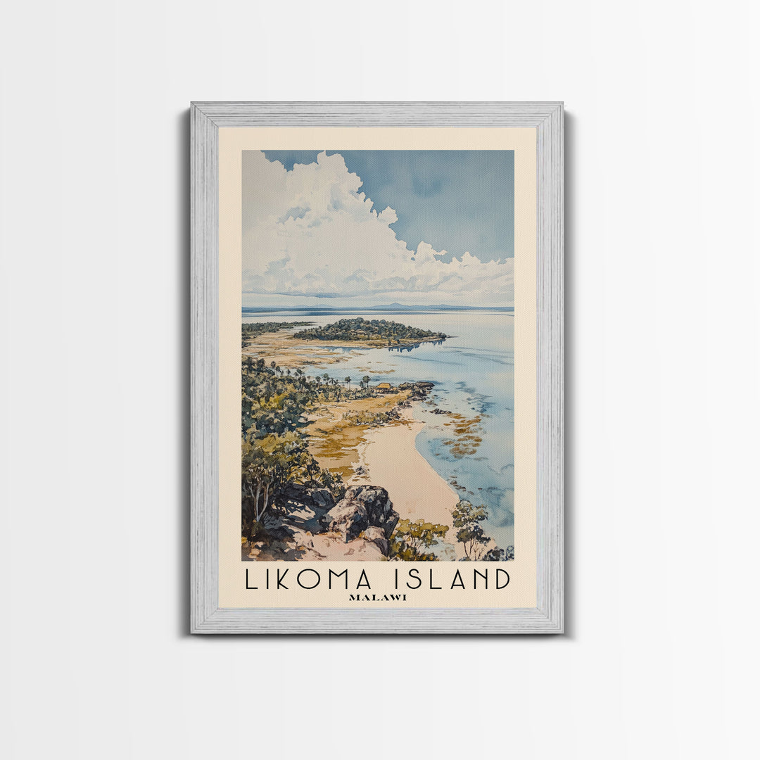 Likoma Island, Malawi Watercolor Print, Vacation Gift, Malawi Wall Art, Vacation Wall Art, Vacatation Memories, Beach Decor, Beach Or Lakehouse Art