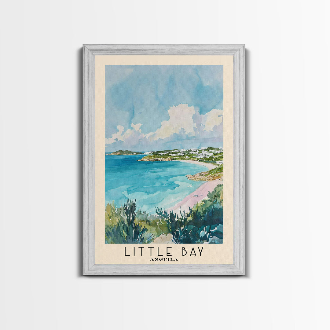 Little Bay, Anguila Watercolor Print, Vacation Gift, Anguila Wall Art, Vacation Wall Art, Vacatation Memories, Beach Decor, Beach Or Lakehouse Art