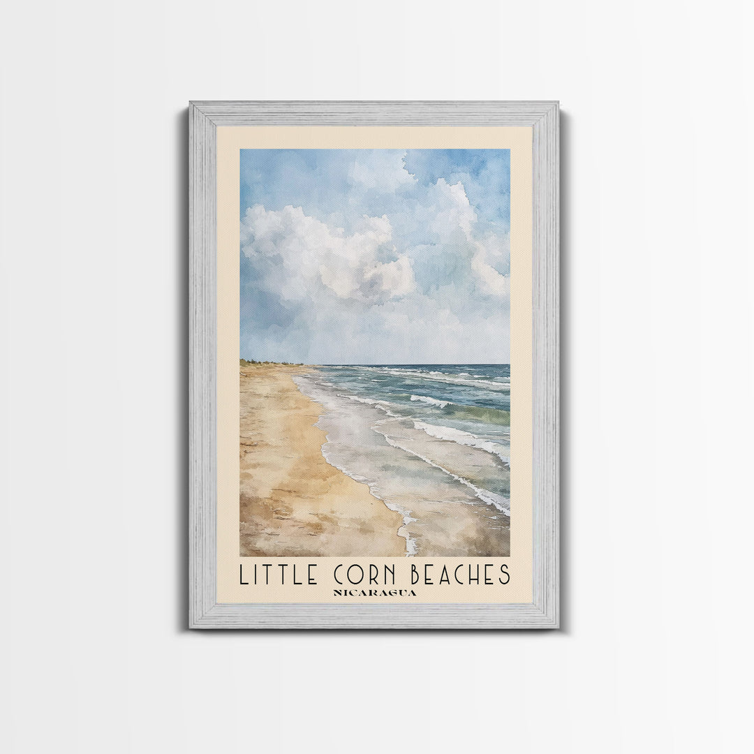 Little Corn beaches, Nicaragua Watercolor Print, Vacation Gift, Nicaragua Wall Art, Beach Painting, Beach Decor, Beach Or Lakehouse Art