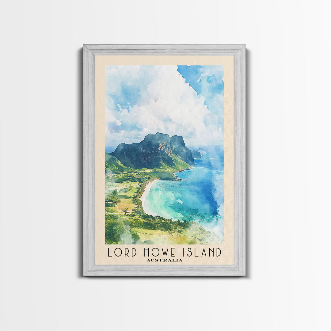 Lord Howe Island, Australia Watercolor Beach Print, Vacation Gift, Australia Wall Art, Beach Painting, Beach Decor, Beach Painting