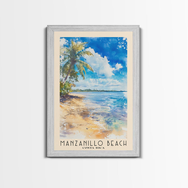 Manzanillo Beach, Costa Rica Watercolor Print, Vacation Gift, Costa Rica Wall Art, Vacation Wall Art, Vacatation Memories, Beach Decor, Beach Or Lakehouse Art