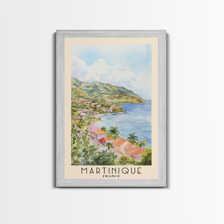 Martinique, France Watercolor Print, Vacation Gift, France Wall Art, Vacation Wall Art, Vacatation Memories, Beach Decor, Beach Or Lakehouse Art