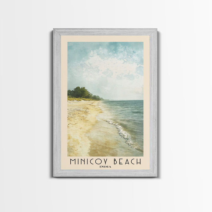 Minicoy Beach, India Watercolor Print, Vacation Gift, India Wall Art, Vacation Wall Art, Vacatation Memories, Beach Decor, Beach Or Lakehouse Art