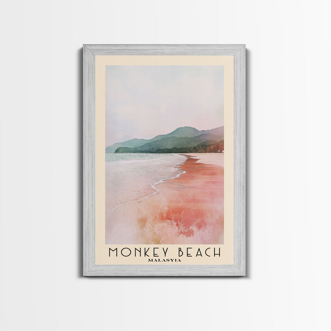 Monkey Beach, Malasyia Watercolor Print, Vacation Gift, Malasyia Wall Art, Vacation Wall Art, Vacatation Memories, Beach Decor, Beach Or Lakehouse Art