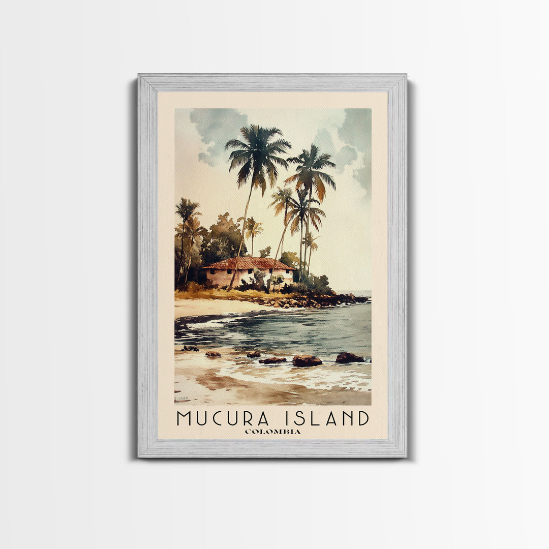 Mucura Island, Colombia Watercolor Print, Vacation Gift, Colombia Wall Art, Beach Painting, Beach Decor, Beach Or Lakehouse Art