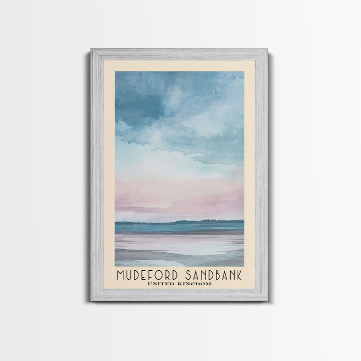 Mudeford Sandbank, United Kingdom Watercolor Beach Print, Vacation Gift, United Kingdom Wall Art, Beach Painting, Beach Decor, Beach Painting