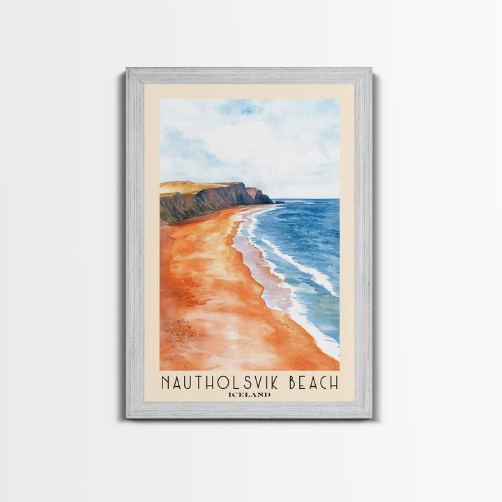 Nautholsvik Beach, Iceland Watercolor Print, Vacation Gift, Iceland Wall Art, Vacation Wall Art, Vacatation Memories, Beach Decor, Beach Or Lakehouse Art