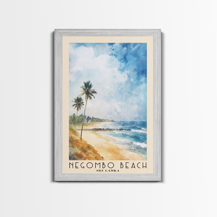 Negombo beach, Sri Lanka Watercolor Print, Vacation Gift, Sri Lanka Wall Art, Beach Painting, Beach Decor, Beach Or Lakehouse Art