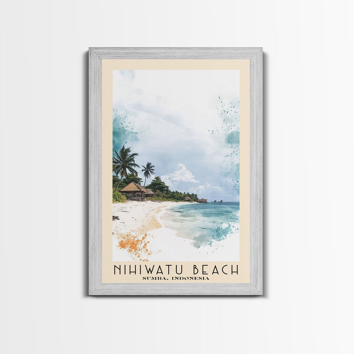 Nihiwatu Beach, Sumba, Indonesia Watercolor Print, Vacation Gift, Sumba, Indonesia Wall Art, Beach Painting, Beach Decor, Beach Or Lakehouse Art