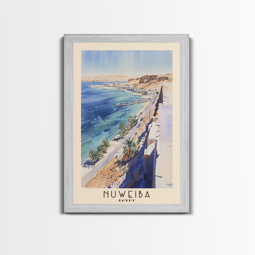 Nuweiba, Egypt Watercolor Print, Vacation Gift, Egypt Wall Art, Vacation Wall Art, Vacatation Memories, Beach Decor, Beach Or Lakehouse Art