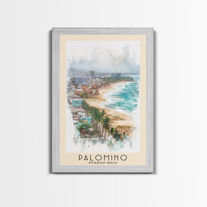 Palomino, Puerto Rico Watercolor Beach Print, Vacation Gift, Puerto Rico Wall Art, Beach Painting, Beach Decor, Beach Painting