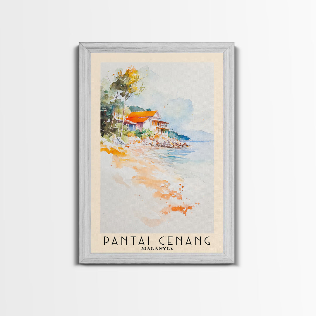 Pantai Cenang, Malasyia Watercolor Beach Print, Vacation Gift, Malasyia Wall Art, Beach Painting, Beach Decor, Beach Painting