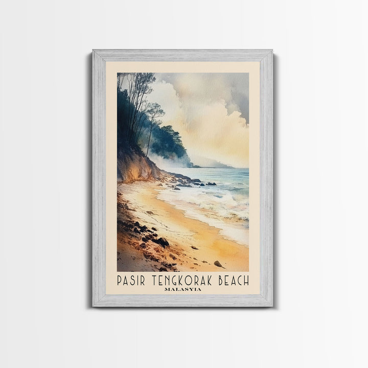 Pasir Tengkorak Beach, Malasyia Watercolor Print, Vacation Gift, Malasyia Wall Art, Vacation Wall Art, Vacatation Memories, Beach Decor, Beach Or Lakehouse Art