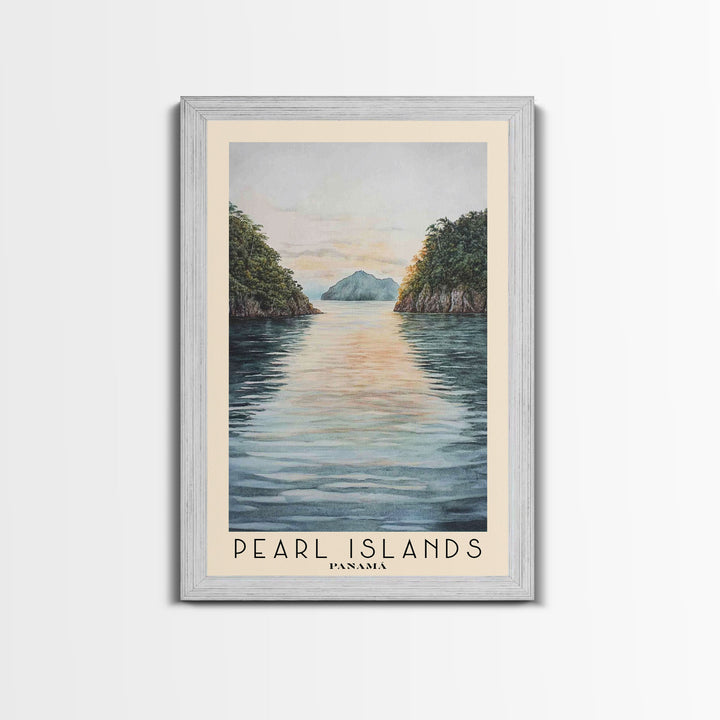 Pearl Islands, Panamá Watercolor Print, Vacation Gift, Panamá Wall Art, Beach Painting, Beach Decor, Beach Or Lakehouse Art