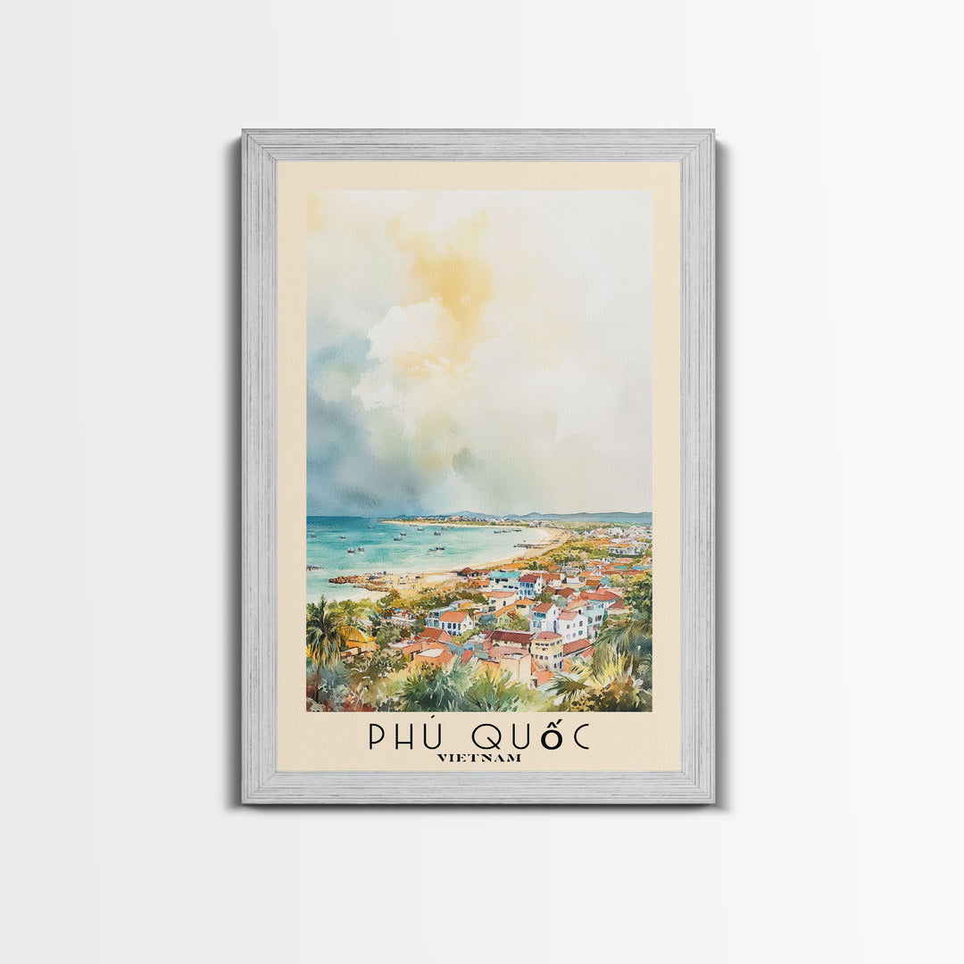 Phú Quốc, Vietnam Watercolor Print, Vacation Gift, Vietnam Wall Art, Vacation Wall Art, Vacatation Memories, Beach Decor, Beach Or Lakehouse Art