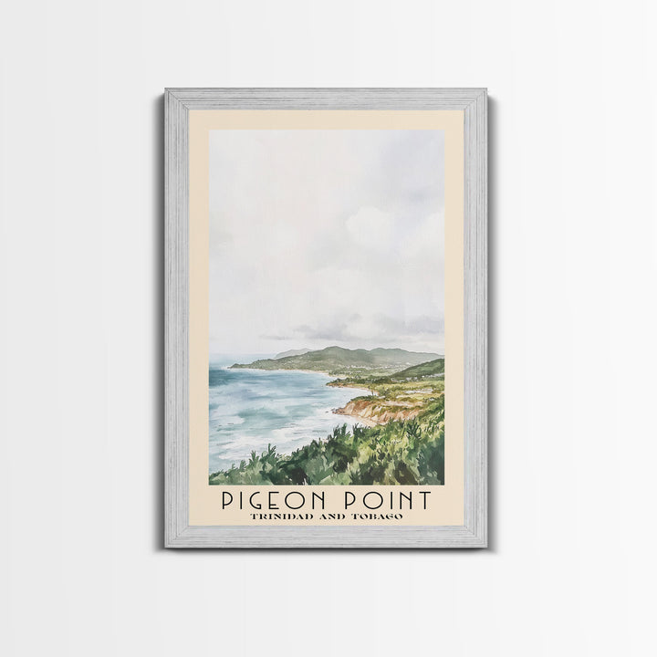 Pigeon Point, Trinidad and Tobago Watercolor Beach Print, Vacation Gift, Trinidad and Tobago Wall Art, Beach Painting, Beach Decor, Beach Painting