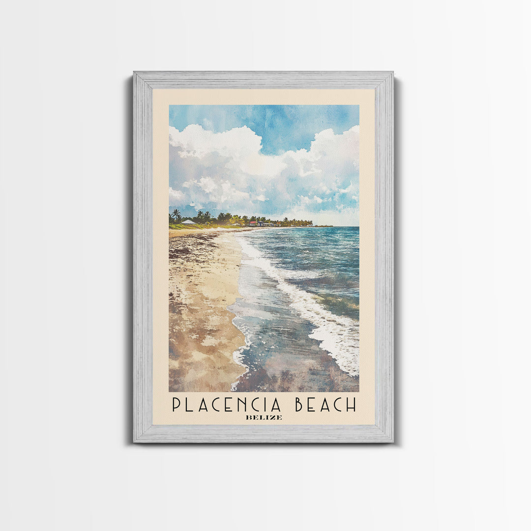 Placencia Beach, Belize Watercolor Print, Vacation Gift, Belize Wall Art, Vacation Wall Art, Vacatation Memories, Beach Decor, Beach Or Lakehouse Art