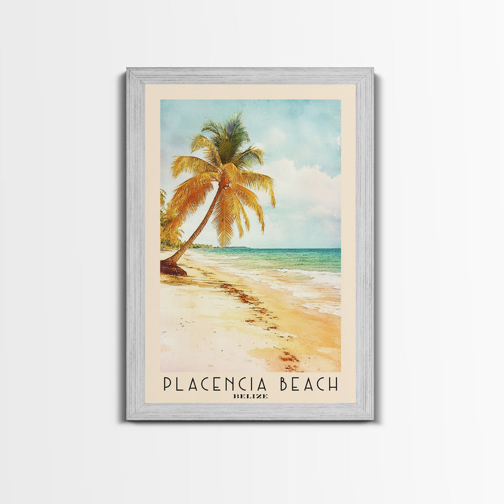 Placencia Beach, Belize Watercolor Print, Vacation Gift, Belize Wall Art, Beach Painting, Beach Decor, Beach Or Lakehouse Art