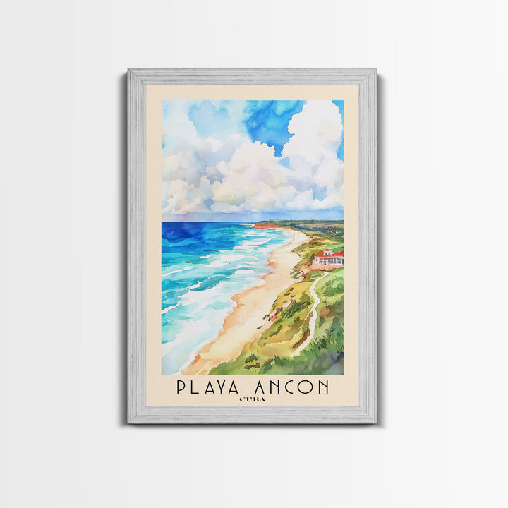 Playa Ancon, Cuba Watercolor Print, Vacation Gift, Cuba Wall Art, Beach Painting, Beach Decor, Beach Or Lakehouse Art