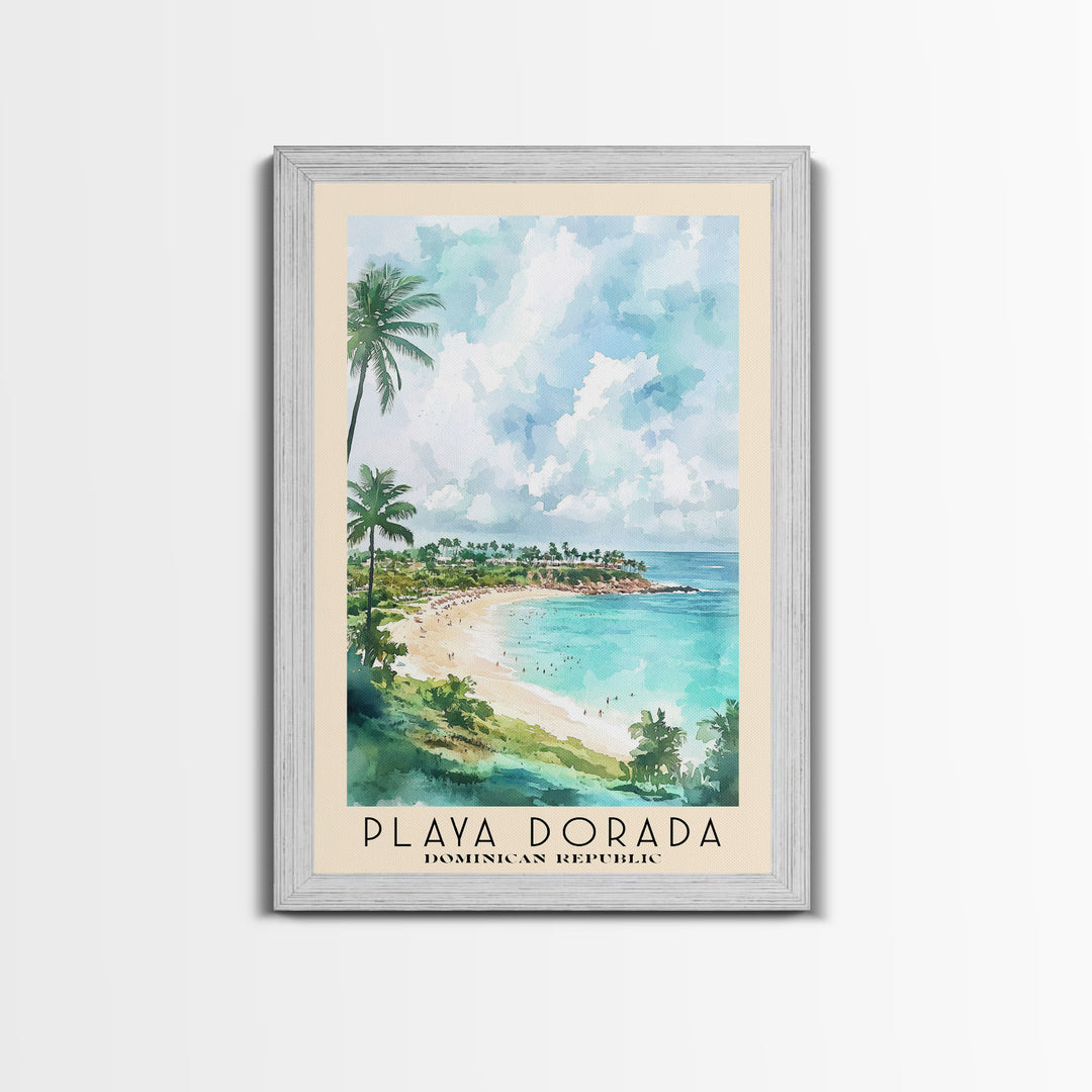 Playa Dorada, Dominican Republic Watercolor Print, Vacation Gift, Dominican Republic Wall Art, Beach Painting, Beach Decor, Beach Or Lakehouse Art