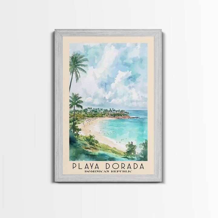 Playa Dorada, Dominican Republic Watercolor Print, Vacation Gift, Dominican Republic Wall Art, Beach Painting, Beach Decor, Beach Or Lakehouse Art