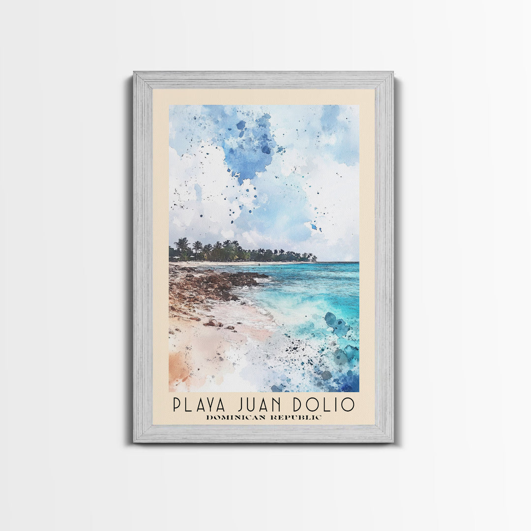 Playa Juan Dolio, Dominican Republic Watercolor Print, Vacation Gift, Dominican Republic Wall Art, Vacation Wall Art, Vacatation Memories, Beach Decor, Beach Or Lakehouse Art