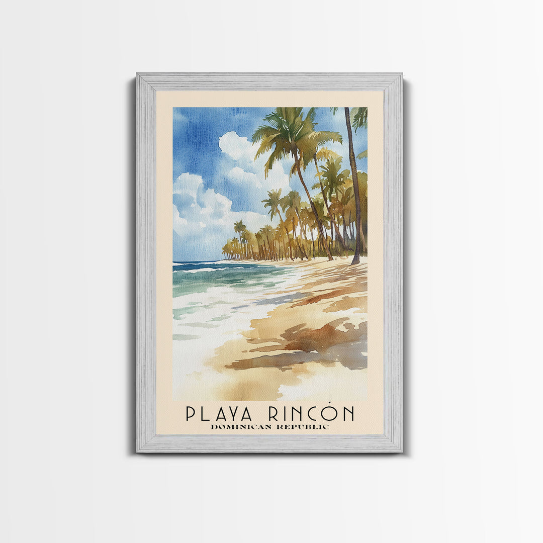 Playa Rincón, Dominican Republic Watercolor Print, Vacation Gift, Dominican Republic Wall Art, Vacation Wall Art, Vacatation Memories, Beach Decor, Beach Or Lakehouse Art