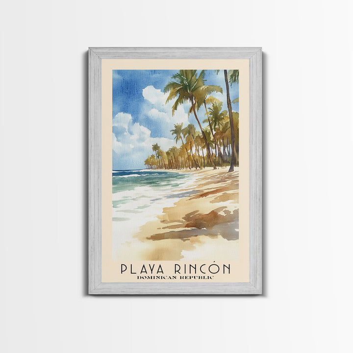 Playa Rincón, Dominican Republic Watercolor Print, Vacation Gift, Dominican Republic Wall Art, Vacation Wall Art, Vacatation Memories, Beach Decor, Beach Or Lakehouse Art