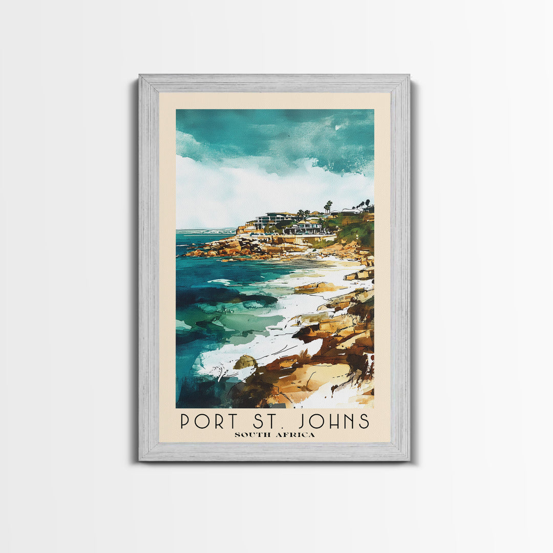 Port St. Johns, South Africa Watercolor Print, Vacation Gift, South Africa Wall Art, Beach Painting, Beach Decor, Beach Or Lakehouse Art