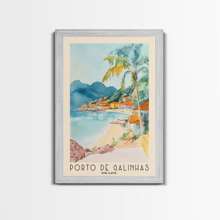 Porto de Galinhas, Brazil Watercolor Print, Vacation Gift, Brazil Wall Art, Vacation Wall Art, Vacatation Memories, Beach Decor, Beach Or Lakehouse Art