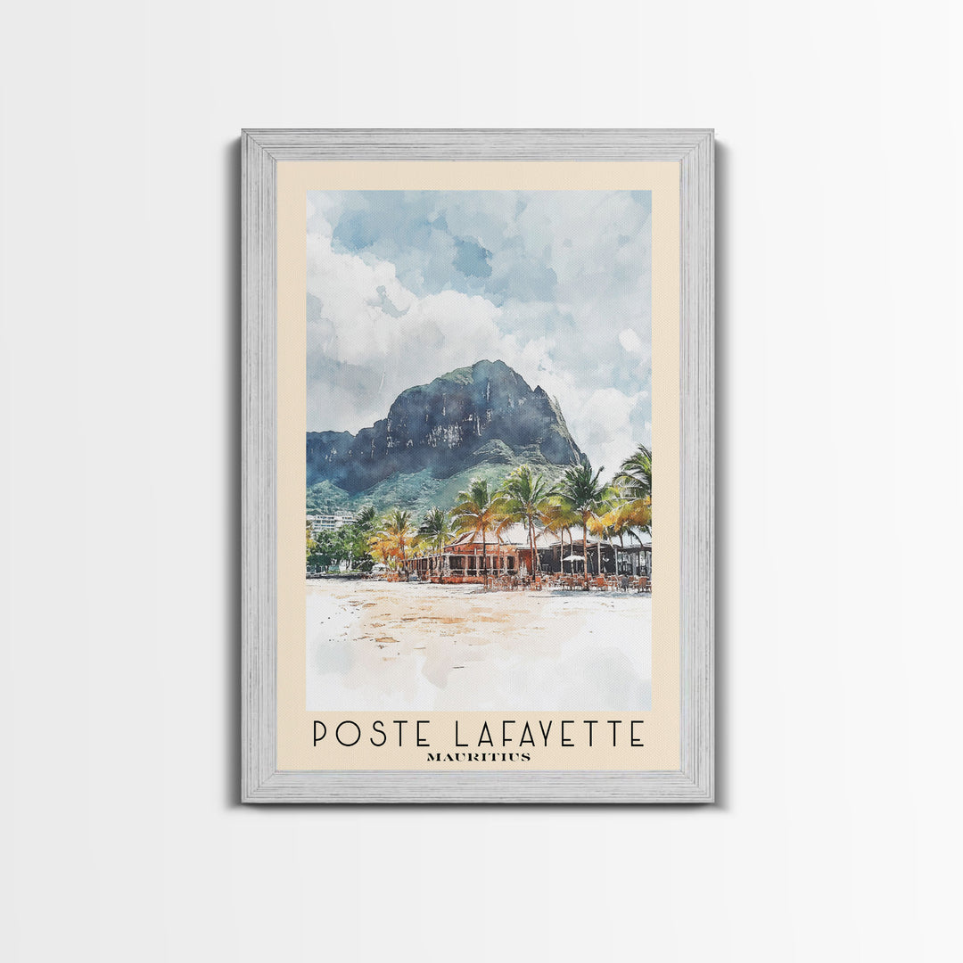 Poste Lafayette, Mauritius Watercolor Print, Vacation Gift, Mauritius Wall Art, Vacation Wall Art, Vacatation Memories, Beach Decor, Beach Or Lakehouse Art